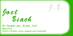 joel biach business card